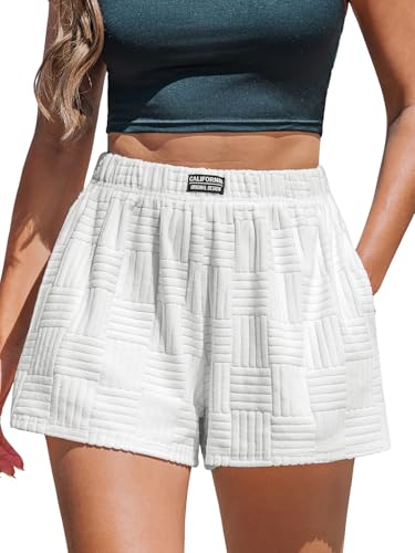 Image of CUPSHE Women's Casual Shorts Cotton High Rise Beach Cover Ups Summer Shorts with Pockets