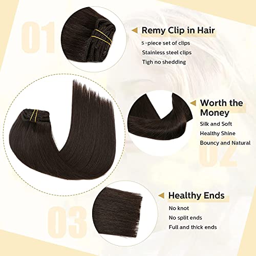 Image of Women Hair Extension Long Wavy Dark Brown 18 To 20 Inches Hairpiece With 5 BB Clip /Hair Extension for Women Party /Halloween /Christmas