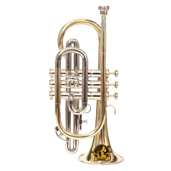 Special Design Bb Cornet Trumpet With All Accessories Including Mouthpiece and Carry Case. (GOLD SILVER)