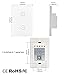 WiFi Smart Wall Touch Light Switch Glass Panel Wireless Remote Control by Mobile APP Anywhere Compatible with Alexa,Timing Function No Hub Required (Wall Switch 2 Gang)