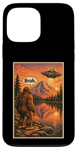 Funny Bigfoot Bruh Alien UFO Introvert Spaceship �X�}�z�P�[�X iPhone 13 Pro Max �p