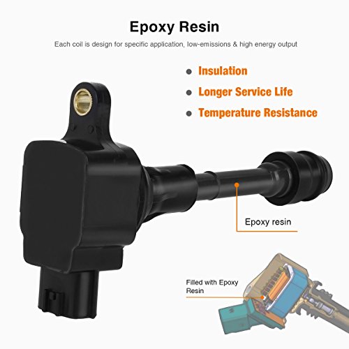 Qyl Pack Of 4 Ignition Coils Replacement For Uf350 22448-8H315 22448-8H310 C1398 Uf-350 #TOP3