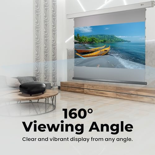 Image of Otek M80 Projector Screen 80 Inch 16:9,Motorized Wall Mount, Advanced Anti-Angular ALR Fabric(Gain 1.8),Remote Control Ultimate Choice for Home Theater,Gaming & Presentations