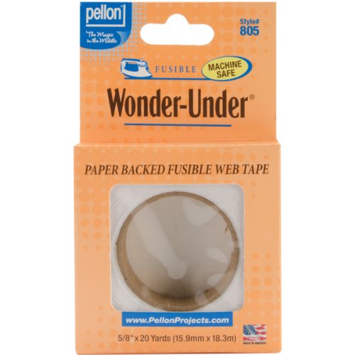 Pellon Wonder-Under Fusible Tape, 5/8-Inch by 20-Yard, Clear