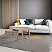 Nathan James Kendall Round Modern Nesting Coffee Set of 2, Stacking Living Room Accent Tables, Light Brown