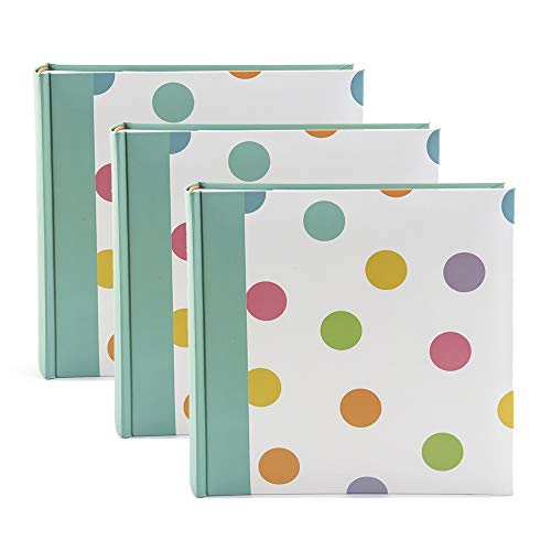 Kenro Box of 3 Candy Series Memo Photo Album, Colourful Spots Design, for 200 Photos 6x4 Inch/10x15cm - CN101SP