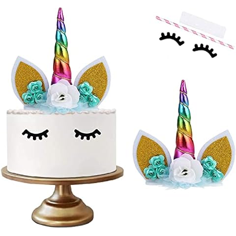 CAM2 Unicorn Cake Decoration, Cake Topper, Unicorn Cake Decoration, Cake Decoration, Unicorn Toppers, Decoration for Birthday/Wedding Party, Baby Shower (Colour) Cover