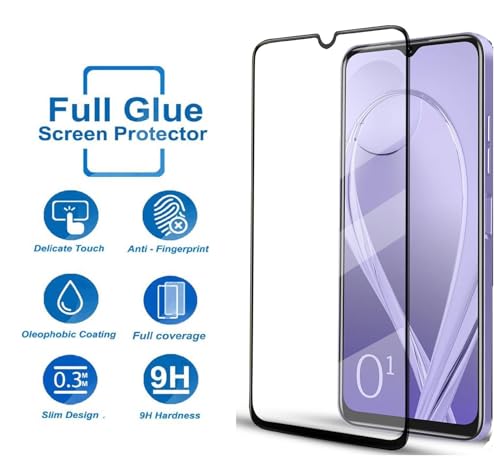 Image of HD Tempered Glass Screen Protector Compatible For Lava O1 With Edge To Edge Coverage And Easy Installation Kit