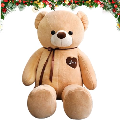 Genérico Gigante Oso de Peluche | 140cm Coleccionables - Oso De Peluche Grande - Navidad Niños Niños Adultos Halloween San Valentín Cumpleaños Dormitorio Accesorio De Fotos Guardería Decoración