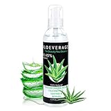Aloe Vera Gel with 100% Naturally Aloe Barbadensis Fresh Material, For Skin Daily Care Using or Soothe Sunburn, Absorbed Quickly with Cold Pressed Aloe Gel-8.5oz