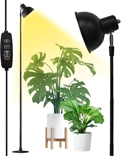yadoker yadoker Plant Grow Light for Indoor Plant, Aluminum LED Grow Light,Elevating Plant Lamp,Height Adjustable,Automatic Timer with 8/12/18Hours,10-Level Brightness,Ideal for Large Plant Grow