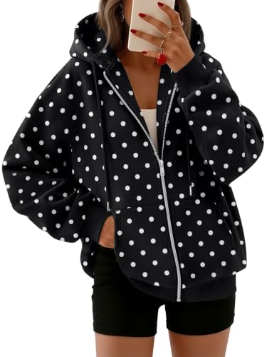 Image of Trendy Queen Womens Oversized Zip Up Hoodies Y2K Fall Sweatshirts 2026