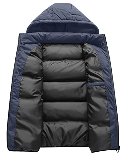 Image of SEAUR Mens Puffer Vest Warm Down Zipper Lightweight Waterproof Sleeveless Coat Jackets with Pockets Hooded