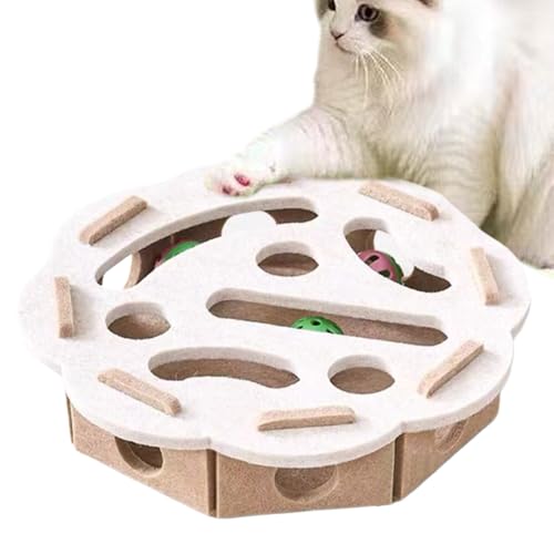 Giocattolo puzzle per gatti, 30 x 30 x 7,5 cm, tavola resistente, base antiscivolo, resistente ai, dispenser di, labirinto, gioco interattivo per gatti, giocattolo Boarrd per interni
