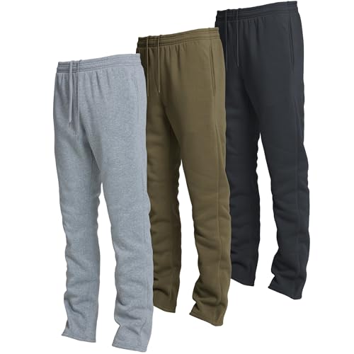 Ultra Performance 3 Pack Mens Open Bottom Sweatpants...