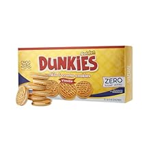 ChocZero Gluten-Free Vanilla Sandwich Cookies with Creme - Low Sugar, Keto Friendly Dunkies 1 Box, 9oz