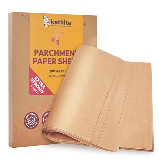 Katbite 200PCS 12x16/9x13 In Heavy Duty Unbleached Parchment Paper, Parchment Paper Sheets for Baking Cookies, Cooking, Air Fryer, Grilling Rack, Oven（12x16 Inch）