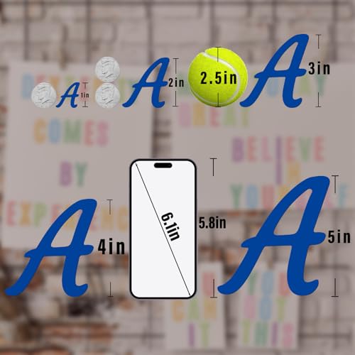 Image of 730 Pieces 10 Sheets Letter Stickers,Self Adhesive Waterproof Mailbox Numbers Stickers,Alphabet Decals for DIY,Bulletin Board,Window,Door,Sign,Bike,Car,Laptop,Scrapbook (Blue, 1 Inch)