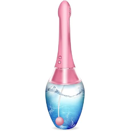 Large Capacity Anal Vibration Irrigator Electric, Vestibular Enema (Pink)