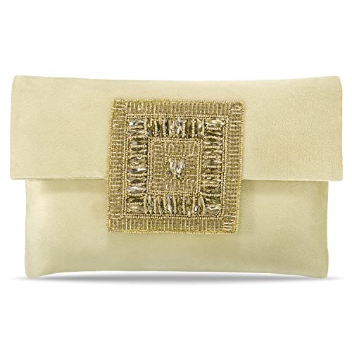 Sac de soirée fait main crème Aashita Creations, le cadeau parfait pour femme