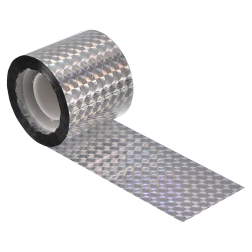 QUARKZMAN Cinta Reflectora Anti Pájaros 50m (164 Pies) Tiras Repelentes Anti Palomas Doble Cara Destellos 4.8cm (2 Pulgadas) para Control De Aves En Jardines Y Techos