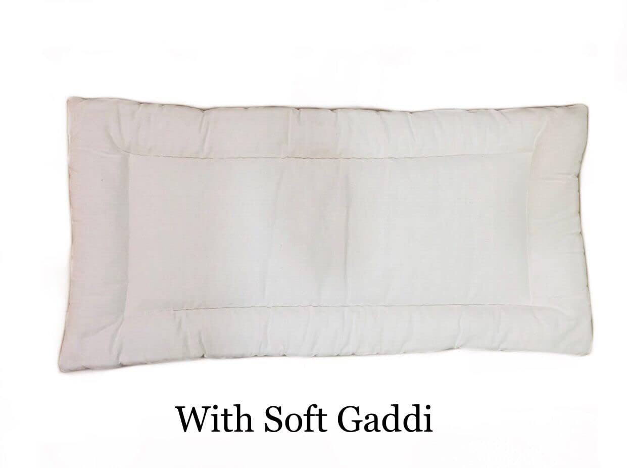 A to Z Hub Rajwadi Comfortable Soft Cloth Swing New Born baybies Ghodiyu Cloth in Cool Cotton with Net and Stainless Steel Pipe (Design 3) 3