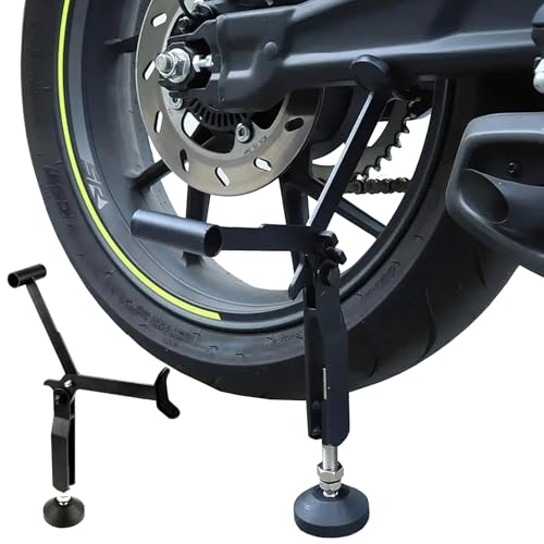 Motorcycle Maintenance Stand Motorcycle Wheel Stand,Portable Rear/Front Wheel Lift Stand, Portable & Compact Lift Stand Moto Jack,Adjustable Height for Chain Cleaning