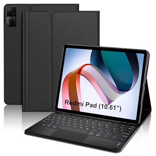 Image of TGK Detachable Bluetooth Keyboard Case for Redmi Pad 10.61 Inch Smart Cover (Black)