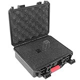 AOOCY Weatherproof/Shockproof IP67 Carrying Hard Case with Customizable Foam for Pistol, GoPro, Camera Accessories, Equipment, Electronics, and Gear, Black - Exterior 11 x 9 x 4 Inches