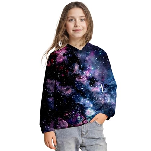 Sweat-shirt à capuche galaxie garçon manches longues décontracté et sportif