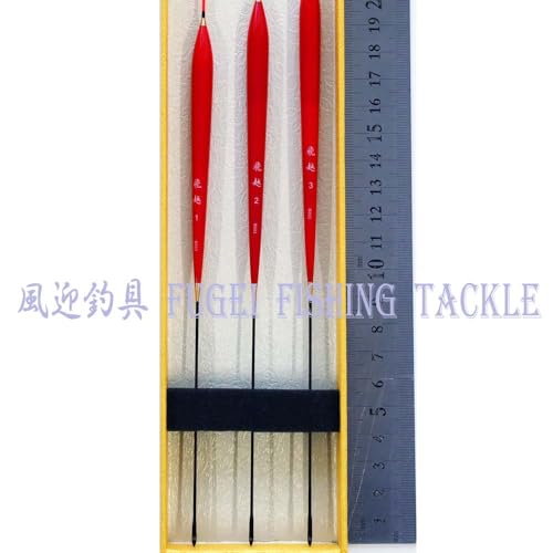 FUHEI 釣具 へら浮き 野釣り 底釣り用 ムクトップ ヘラウキ 3本セット 全長37/39/41ｃｍ ウキ A13FYB003 2枚目
