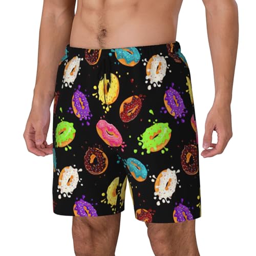 Donut Breathable Fit Trends Men's Swim Trunks Board Short with Waist Elastic Band Swimming Trunks2