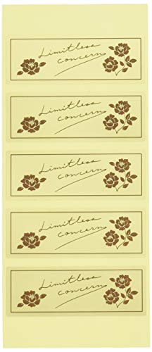 ギフトシール エレガントローズ 横長 ゴールド (100枚) ER-2S