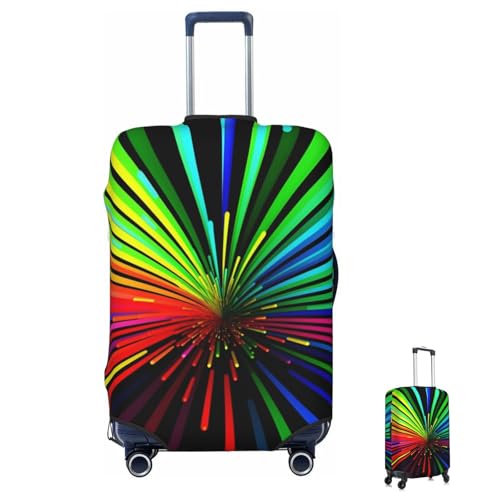 Luggage Cover Washable Elastic Suitcase Covers Rainbow Colours Travel Baggage Cover Fashion Anti-scratch Suitcase Protector Decoraitve Covers Fits 18-32 Inch Luggages Small