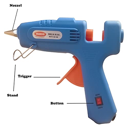 Mario 2-in-1 Dual Watt Hot Melt Glue Gun – 60W/100W Switchable Power, Quick Heat-Up, Temperature Control, Includes 5 Glue Sticks – For DIY, Crafts, Repairs – ME-6161 - Image 2 thumbnail