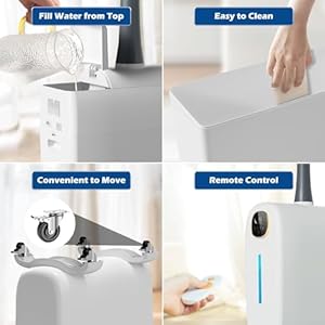 Humidifiers for Large Room Home, 6.6Gal/25L Large Humidifier Whole House Humidifier 3000 sq.ft, Cool Mist Top Fill Floor Commercial and Industrial Humidifiers, 360° Nozzle Sets, 3 Speed Humidifiers for Large Room Home 66Gal25L Large Humidifier Whole House Humidifier 3000 sqft Cool Mist Top Fill Floor Commercial and Industrial Humidifiers 360 Nozzle Sets 3 Speed