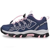 Girls Trainers Water Repellent Trail Running Sneakers Non-Slip Walking Shoes Military Blue/Pink Size 3.5UK(36EU) Big Kids