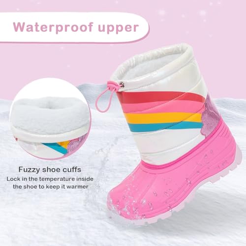 Toddler Warm Boots Girls Winter Snow Boots Child Rain Boot Waterproof Shoes Outdoor4