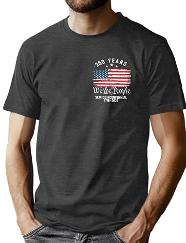 Image of Ithalt Men's American Flag Shirt 4th of July T-Shirt USA Patriotic Tee Shirt Independence Day Top