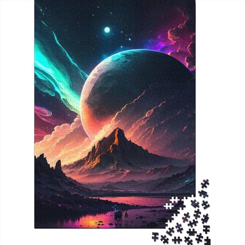 Puzzle de 1000 piezas de planeta fantástico con encaje preciso y papel premium de 70x50cm