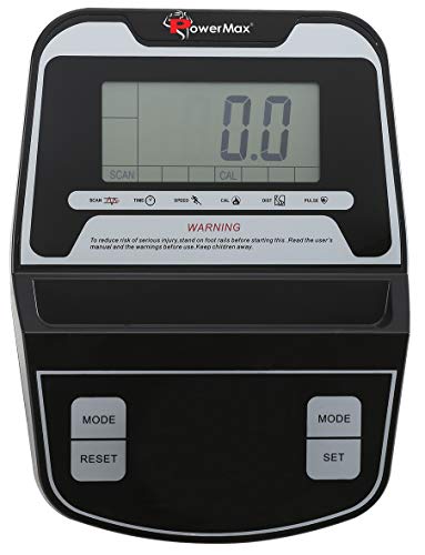 Image of PowerMax Fitness BU-900 Magnetic Upright Bike for home use, BLACK