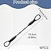 Nouiseuns 5.9'' Rubber Coated Stainless Steel Cable – 6 Pack Heavy Duty Security Lanyard with Loop Ends, 3mm Safety Wire Rope for Locking & Securing