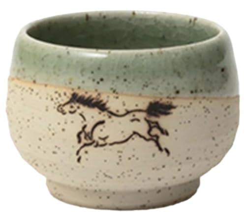 大堀相馬焼 松永窯 砂鉄ぐい呑み (緑) [07461-0176-1]