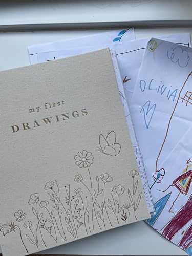 Kids Drawings Binder, Art Portfolio Folder, uo to 300 Pages Art Painting Portfolio Binder,Presentation Storage Book for Kids & Artists Artwork Drawing - Linen - Thumbnail 2