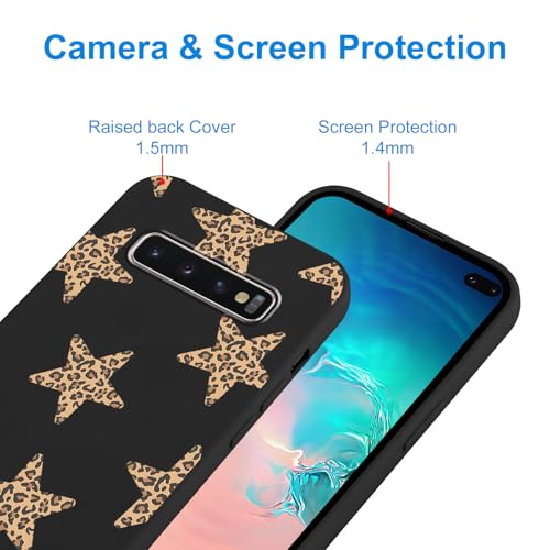Phoona 2 Packs Stars Pattern Phone Case for Samsung Galaxy S10 Plus 6,4", Cute Aesthetic Design Print Funda with TPU Slim Liquid Silicone Shockproof Protection Soft Phone Cover for Women Girls, 02