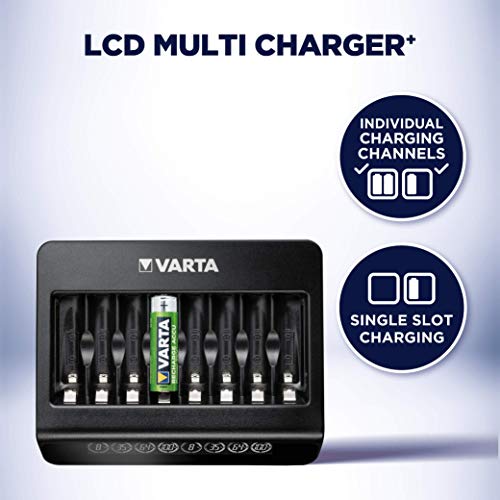 Varta 57681101401 Multi Charger+, lader voor accu's in AA/AAA/9V en USB-apparaten, laden via individuele laadschacht, 8… - Afbeelding 7