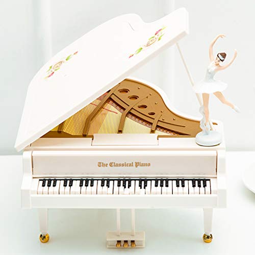 Caja de música de la manivela modelo piano regalo amor boda 3