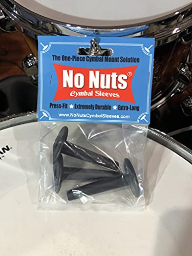image for No Nuts Cymbal Sleeves 3-PK (Black), Fits 6mm and 8mm Cymbal Posts