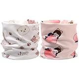 CutitiUU 2 PCS Winter Kids Neck Warmer,De terciopelo niños baberos de dibujos animados,Braga Cuello Niño Bebé Bufanda Cuello,Calentador de Cuello de Algodón Lavable,Multiuso Cálido