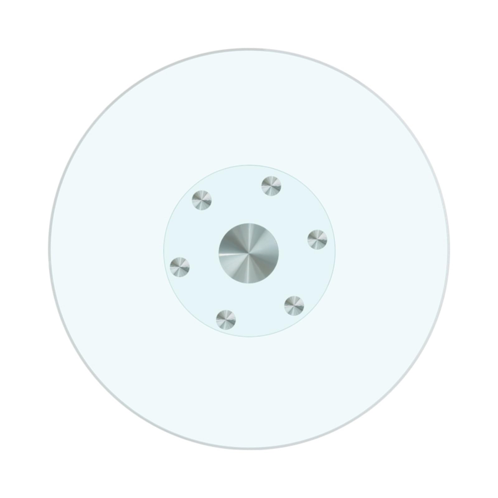 Plateau tournant Lazy Susan verre trempé 89.9 cm rotation silencieuse cuisine table